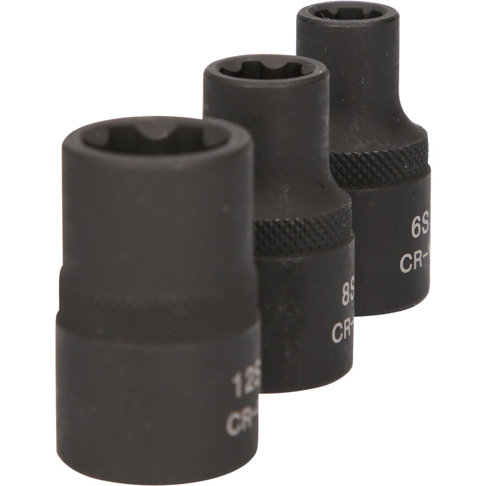 Produktabbildung Nr. 9: KS TOOLS 1/2" RIBE®-Kraft-Stecknuss-Satz, kurz, 3-tlg