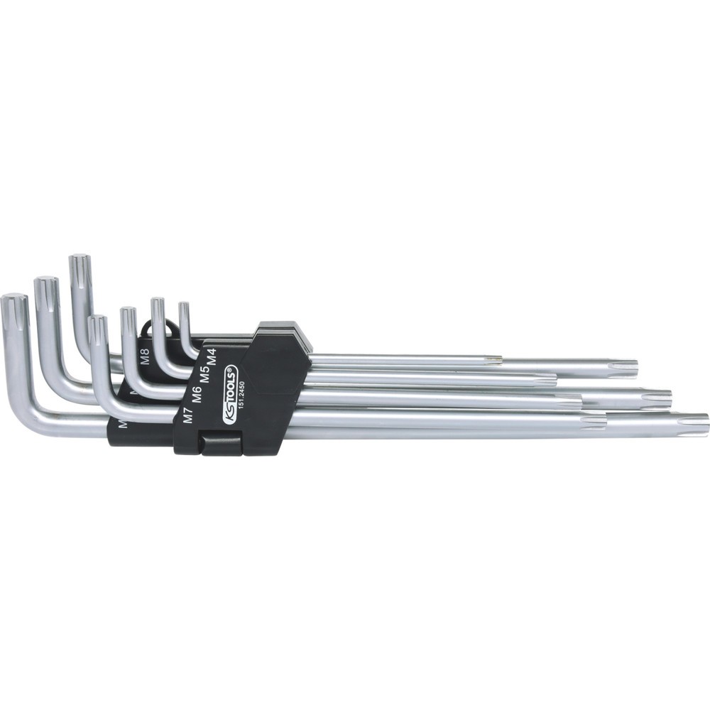 Produktabbildung: KS TOOLS RIBE-Winkelstiftschlüssel-Satz, lang, 7-tlg