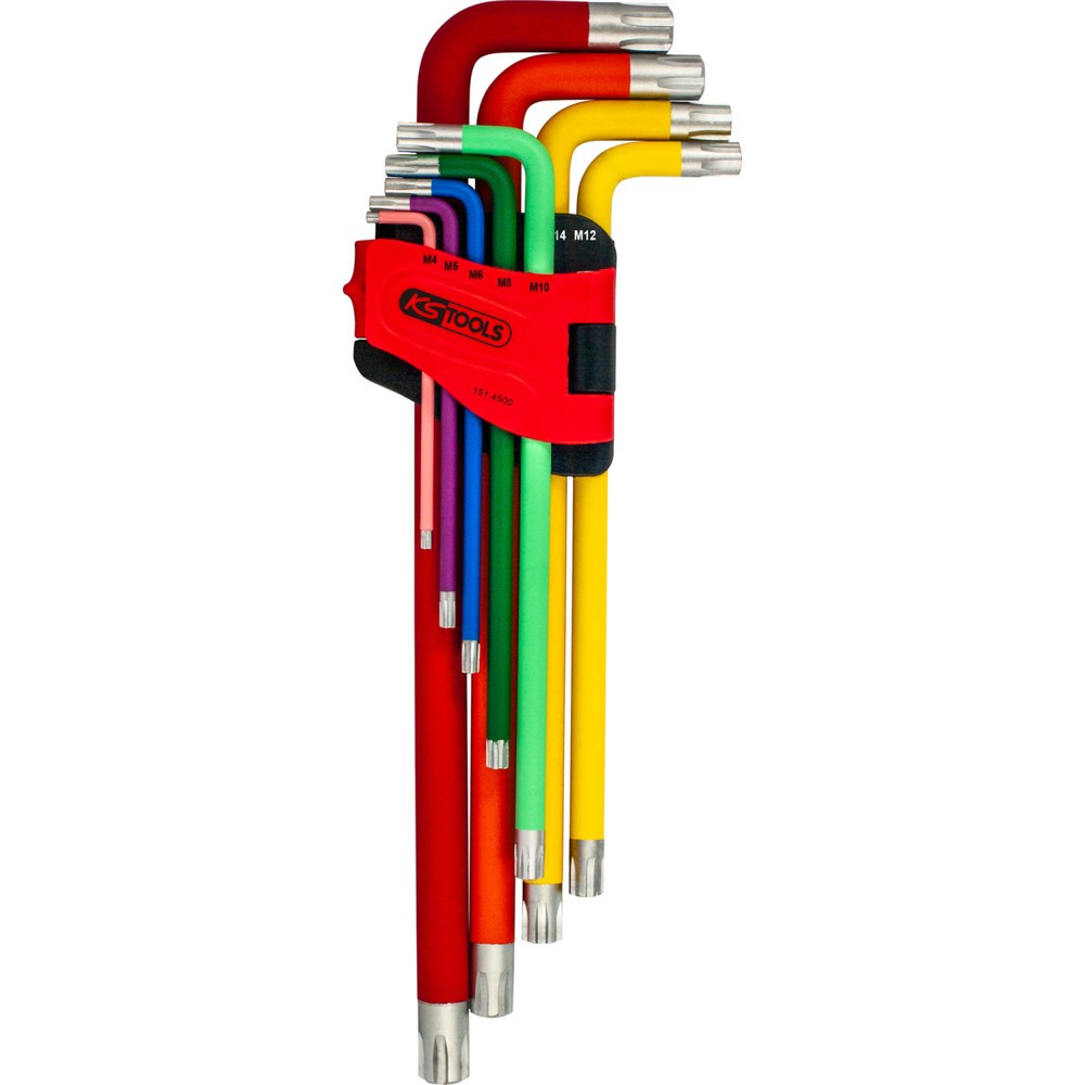 Produktabbildung: KS TOOLS RIBE-Winkelstiftschlüssel-Satz, XL, 9-tlg