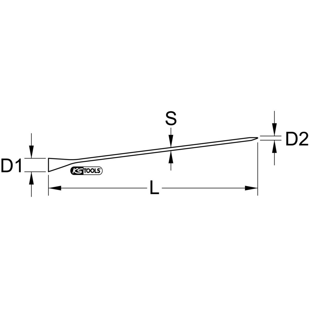 Produktabbildung: KS TOOLS Richt- / Montiereisen, 400mm