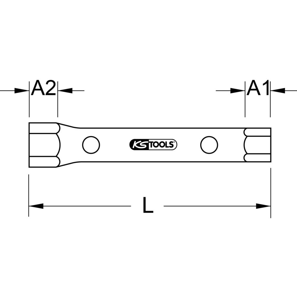Produktabbildung Nr. 1: KS TOOLS Rohrsteckschlüssel, 16x17mm