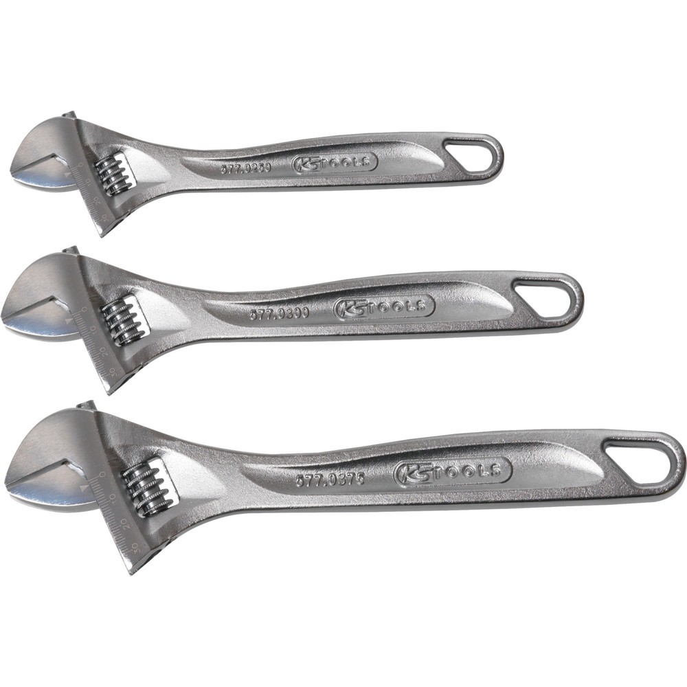 Produktabbildung: KS TOOLS Rollgabelschlüssel-Satz, verstellbar, 3-tlg