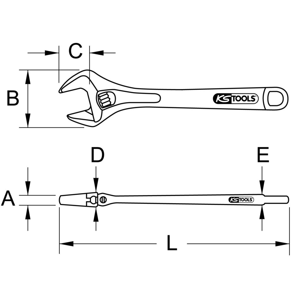 Produktabbildung Nr. 6: KS TOOLS Rollgabelschlüssel, verstellbar, 13mm