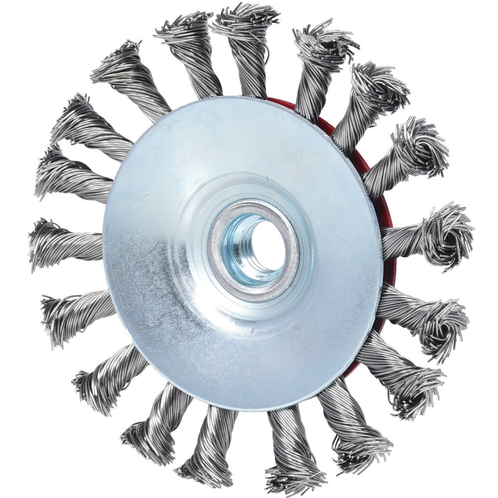 Produktabbildung Nr. 1: KS TOOLS Rostfreie Kegelform-Stahldrahtrundbürste, 0,5mm, Ø 115mm