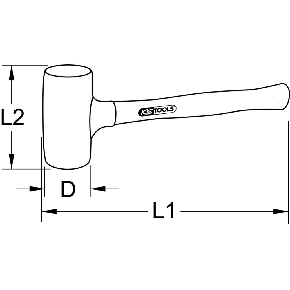 Produktabbildung Nr. 8: KS TOOLS Rückschlagfreier Schonhammer, 860g