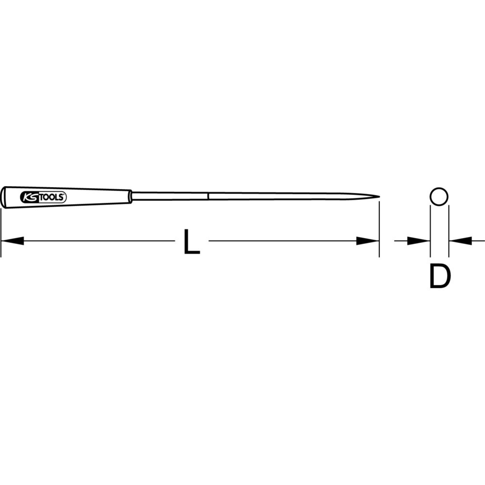 Produktabbildung: KS TOOLS Rund-Nadelfeile, 3mm