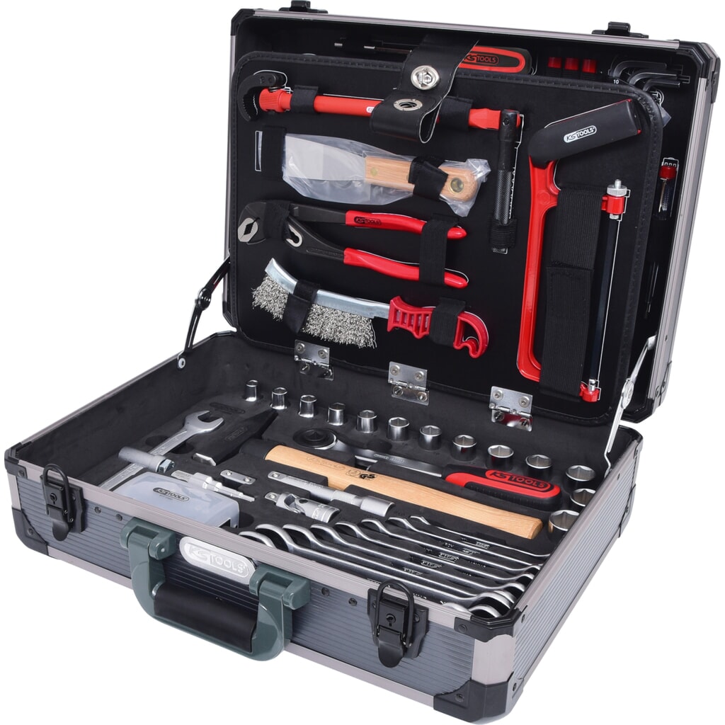 KS TOOLS 1/4"+1/2" Sanitär-Werkzeugkoffer, 95-tlg Produktabbildung: KS TOOLS 1/4"+1/2" Sanitär-Werkzeugkoffer, 95-tlg