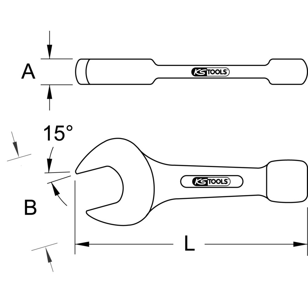 Produktabbildung Nr. 2: KS TOOLS Schlag-Maulschlüssel, 32mm