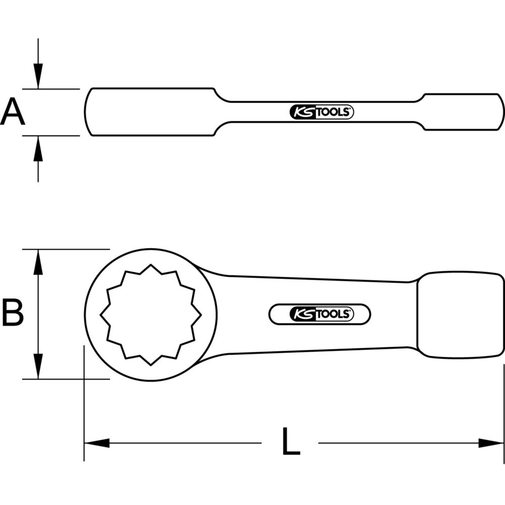 Produktabbildung: KS TOOLS Schlag-Ringschlüssel, 32mm
