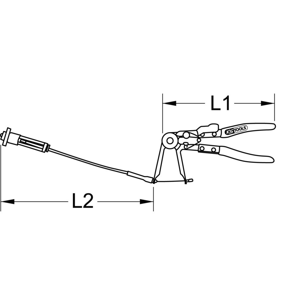 Produktabbildung Nr. 12: KS TOOLS Schlauchschellenzange m.Bowdenzug,730mm