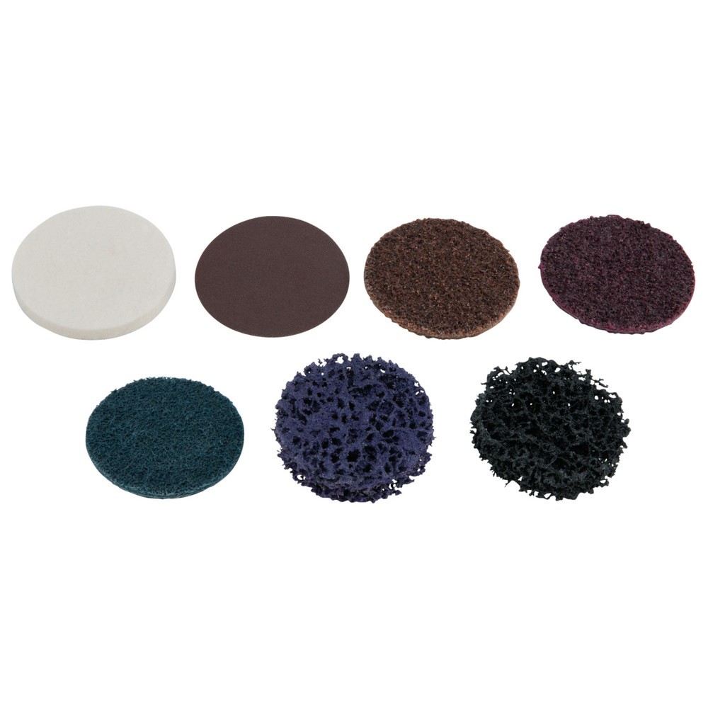 Produktabbildung Nr. 1: KS TOOLS Ersatz-Schleifpads, Ø50mm, Strip Rad schwarz, 10er Pack