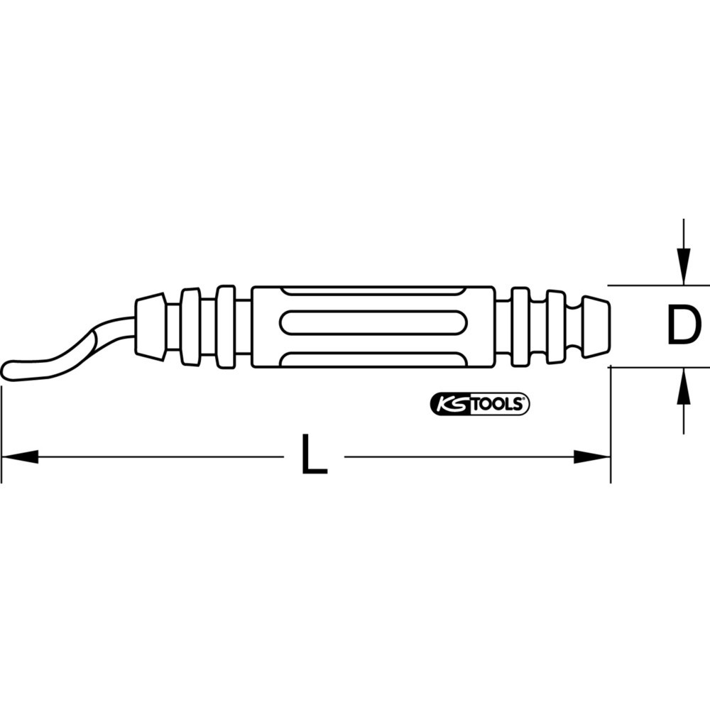 Produktabbildung Nr. 2: KS TOOLS Schnell-Entgrater für Edelstahl, 90x15mm