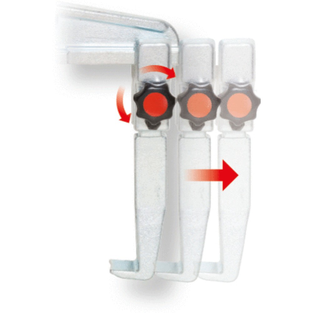 Produktabbildung Nr. 4: KS TOOLS Schnellspann-Universal-Abzieher-Satz, 7-tlg 20-90mm