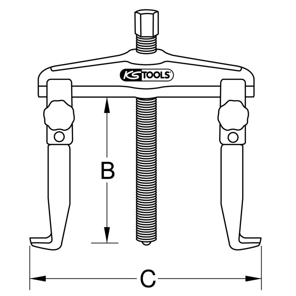 Produktabbildung Nr. 11: KS TOOLS Schnellspann-Universal-Abzieher-Satz, 7-tlg 20-90mm