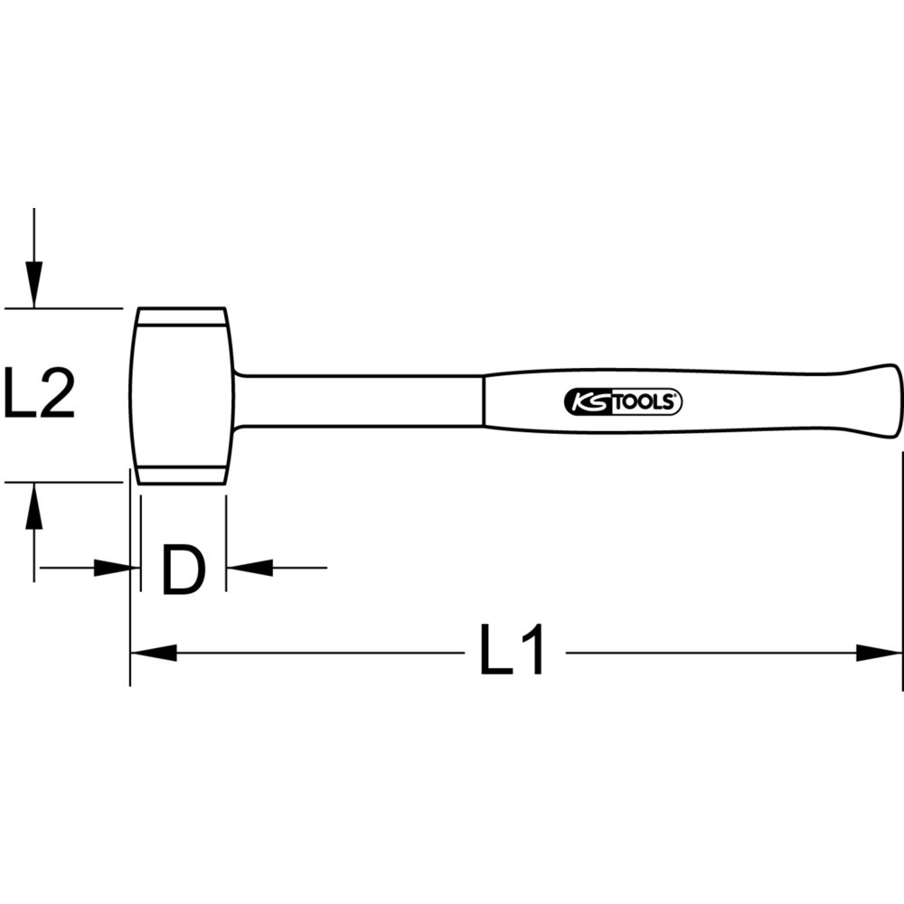 Produktabbildung Nr. 7: KS TOOLS Schonhammer mit Schutzisolierung, Kopf Ø 35mm