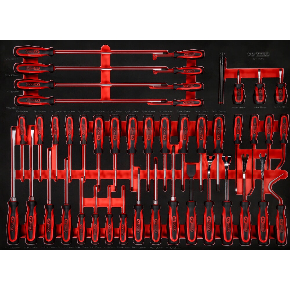 Produktabbildung: KS TOOLS Schraubendreher-Satz in Schaumstoffeinlage, 46-tlg