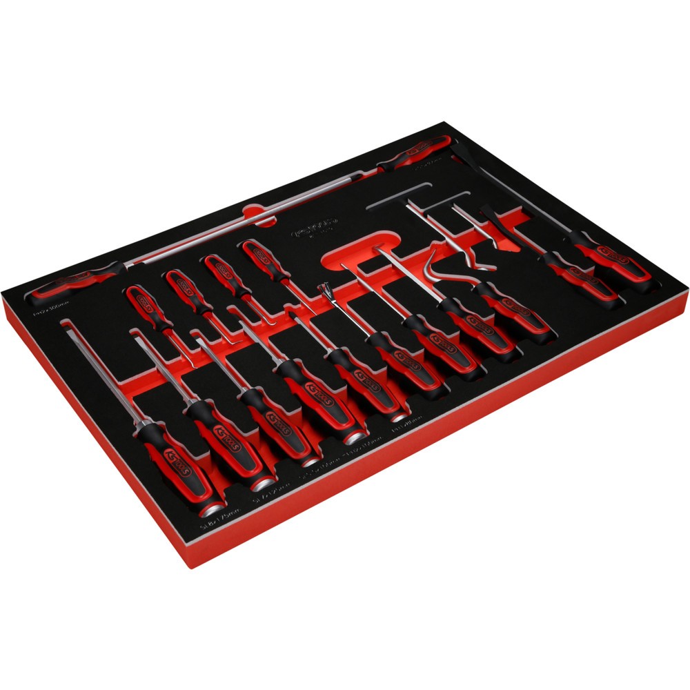 Produktabbildung Nr. 5: KS TOOLS Schraubendreher- / und Haken-Satz in Schaumstoffeinlage, 19-tlg