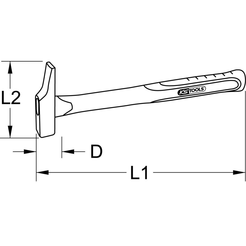Produktabbildung Nr. 5: KS TOOLS Schreinerhammer, französische Form, 500g