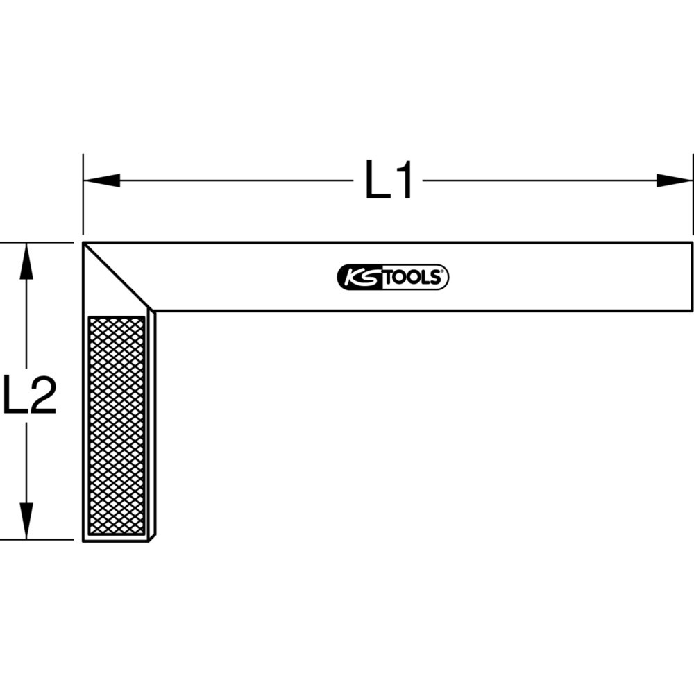 Produktabbildung Nr. 6: KS TOOLS Schreinerwinkel mit Aluminiumzunge, 250mm