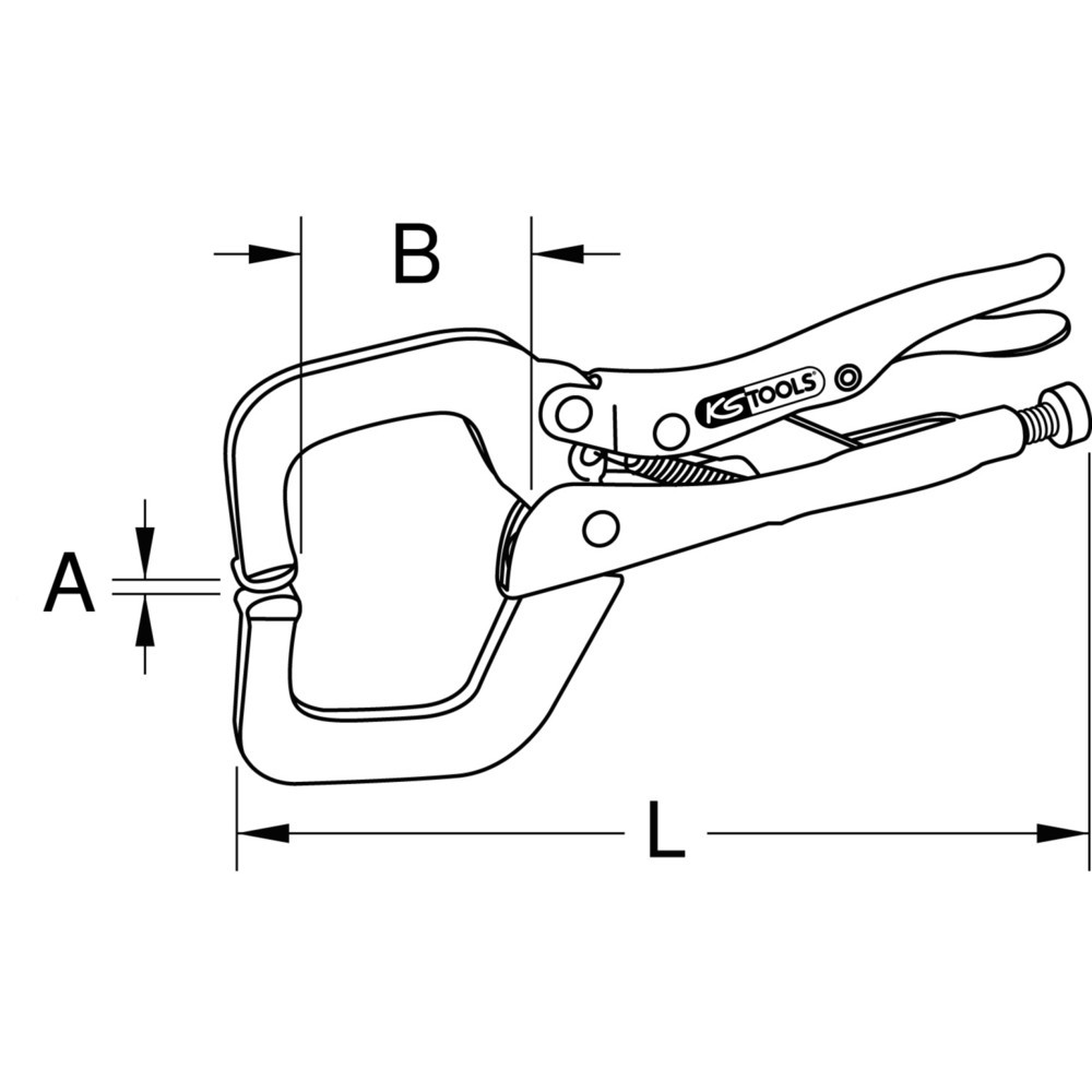 Produktabbildung Nr. 6: KS TOOLS Schweiß-Klammer-Gripzange 0-35mm