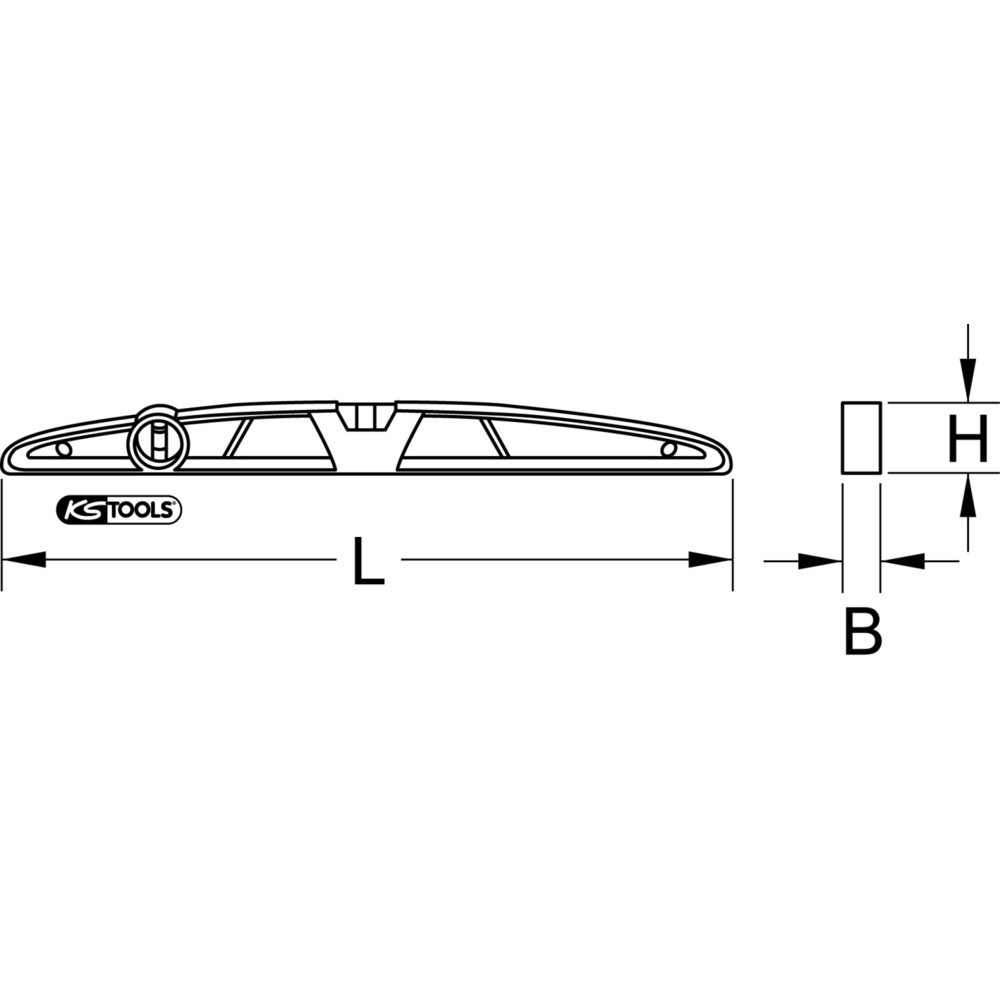 Produktabbildung Nr. 2: KS TOOLS Schwere Aluminiumdruckguss-Wasserwaage Trapezform, 800mm