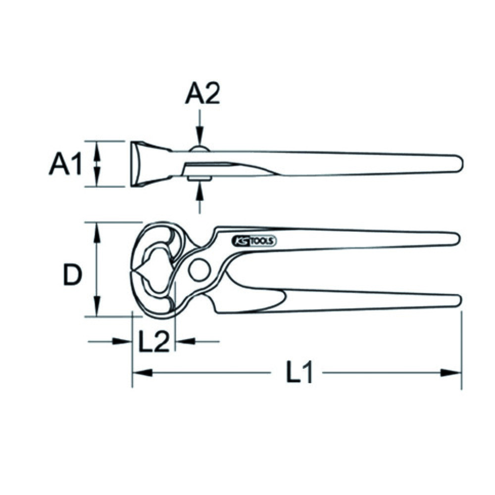 Produktabbildung Nr. 5: KS TOOLS Schwere-Beißzange, 200mm