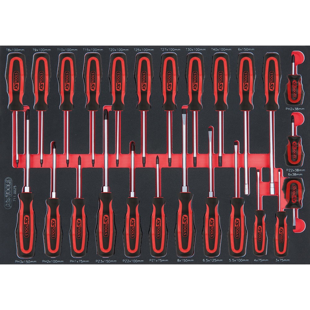 KS TOOLS SCS ERGOTORQUEplus Schraubendreher-Satz, 25-tlg in 1/1 Systemeinlage Produktabbildung: KS TOOLS SCS ERGOTORQUEplus Schraubendreher-Satz, 25-tlg in 1/1 Systemeinlage