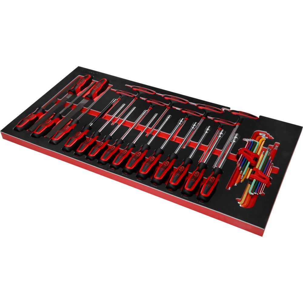 Produktabbildung Nr. 4: KS TOOLS Schraubendreher- / und Feilen-Satz in Schaumstoffeinlage, 42-tlg