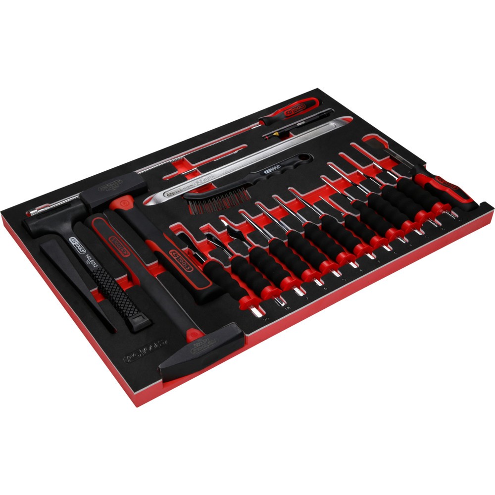 Produktabbildung Nr. 5: KS TOOLS Hammer- / und Meißel-Satz in Schaumstoffeinlage, 22-tlg