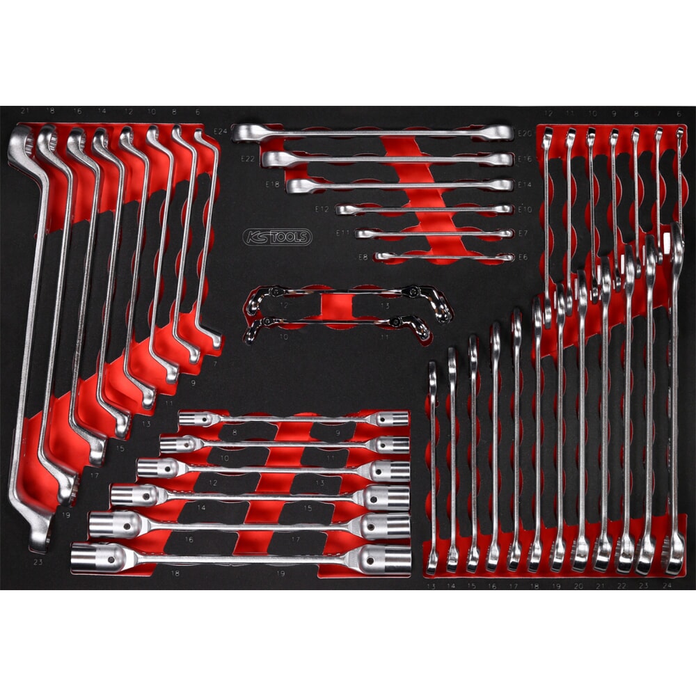 Produktabbildung: KS TOOLS Schraubenschlüssel-Satz in Schaumstoffeinlage, 41-tlg