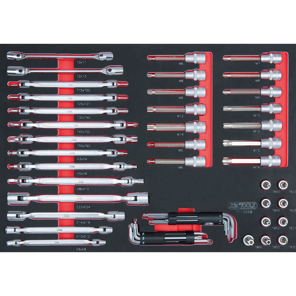 Produktabbildung: KS TOOLS SCS Schlüssel-Satz, 53-tlg in 1/1 Systemeinlage