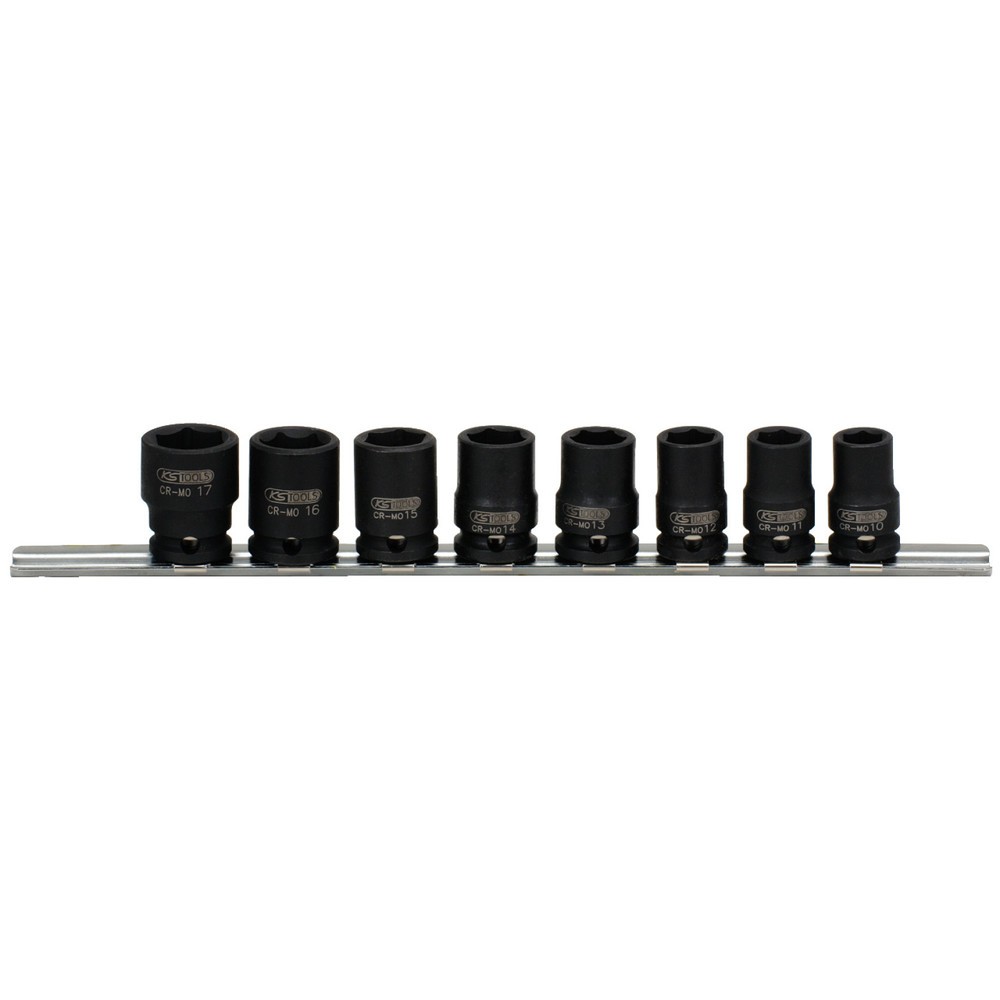 Produktabbildung: KS TOOLS 3/8" Sechskant-Kraft-Stecknuss-Satz, kurz, 8-tlg
