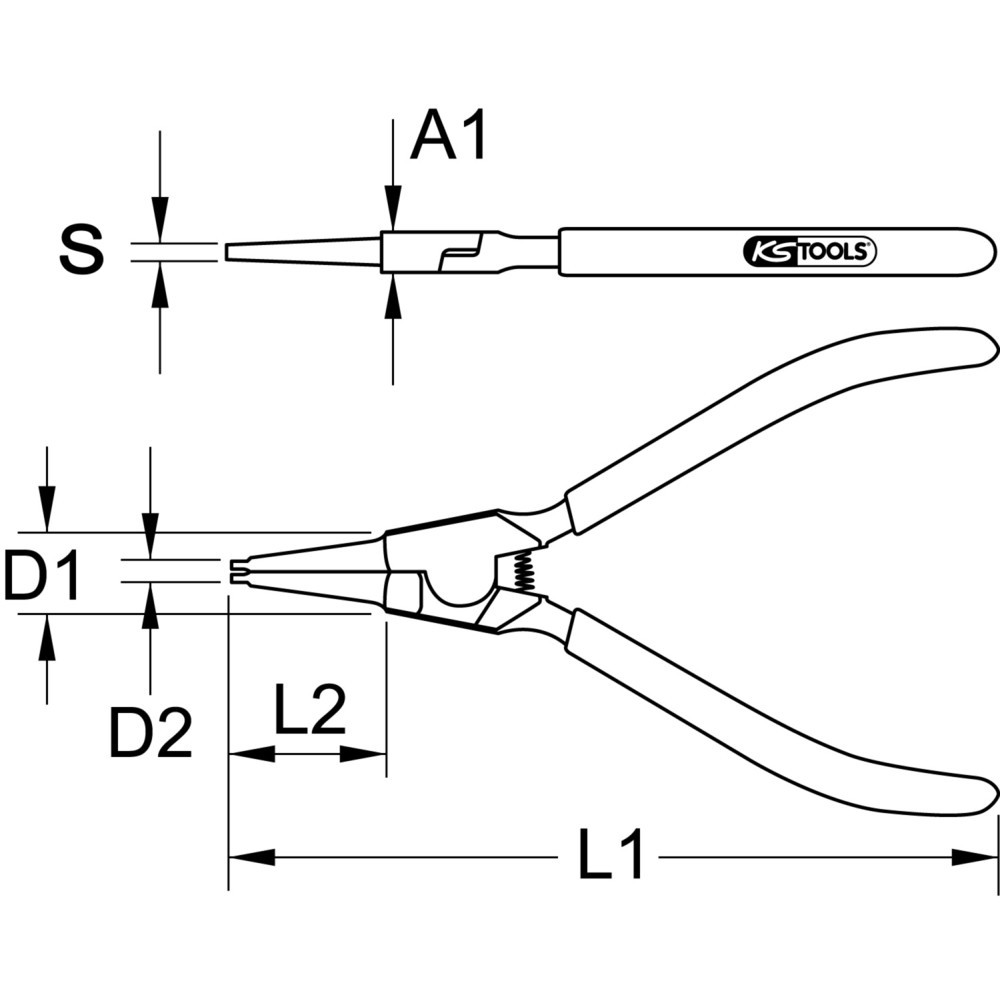 Produktabbildung Nr. 5: KS TOOLS Sicherungszange für Außensicherungsringe, 130mm