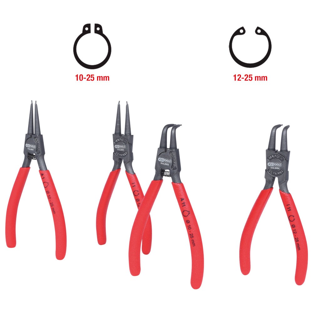 Produktabbildung Nr. 2: KS TOOLS Sicherungszangen-Satz, 10-25 mm, 4-tlg