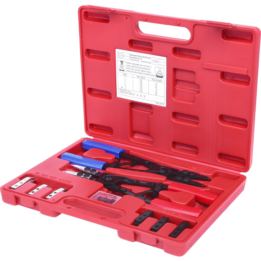 Produktabbildung: KS TOOLS Sicherungszangen-Satz mit Ratschenfunktion, 20-tlg