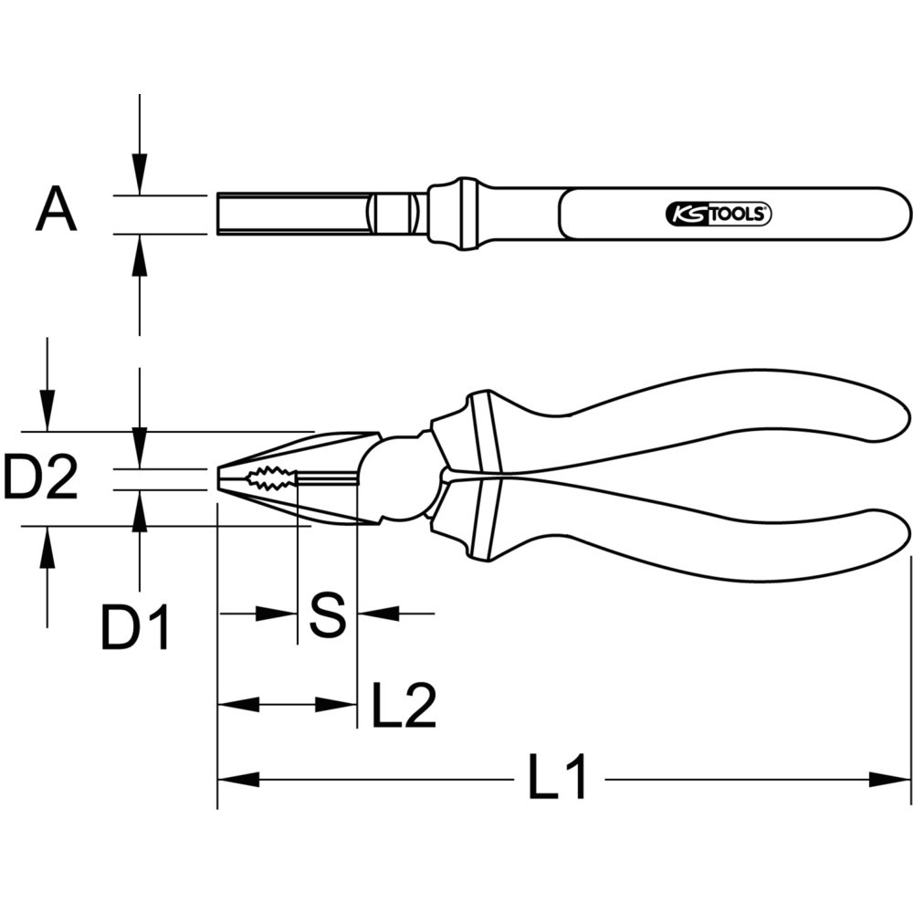 Produktabbildung Nr. 8: KS TOOLS SlimPOWER Kombinationszange, 160mm