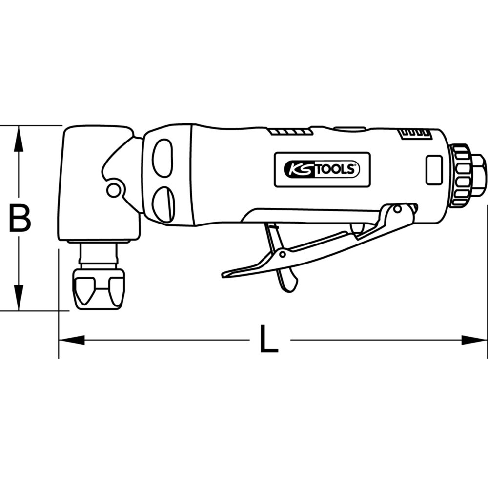 Produktabbildung Nr. 11: KS TOOLS Druckluft-Winkelstabschleifer, 18.000 U/min