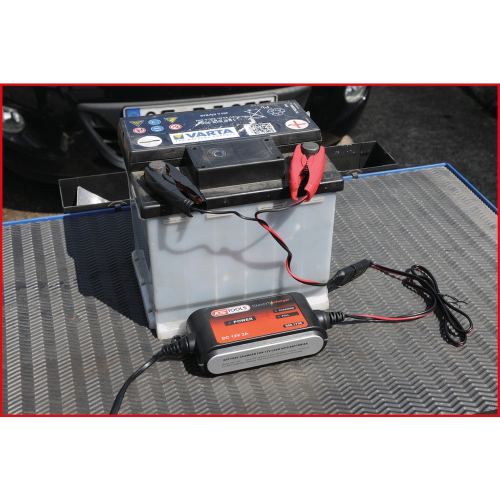 Produktabbildung Nr. 1: KS TOOLS SMARTcharger Schnellkontaktkabel mit Krokodilpolklemmen