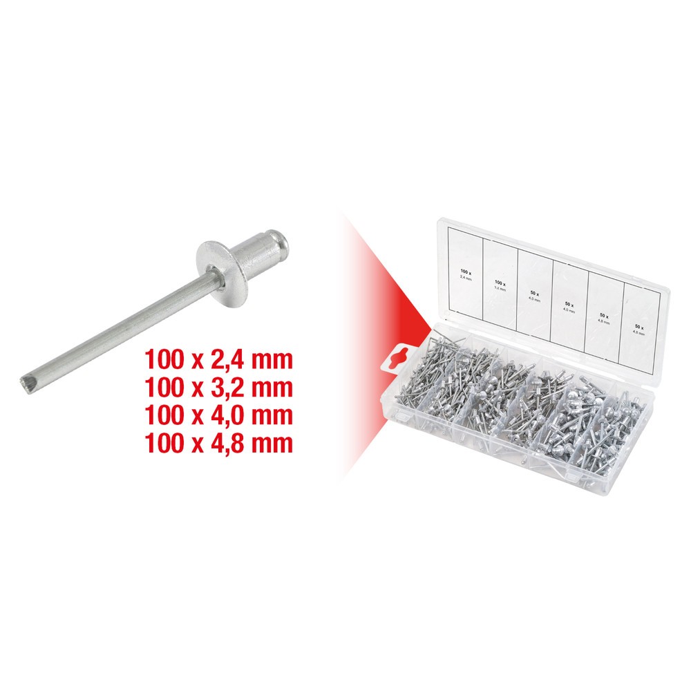 Produktabbildung Nr. 2: KS TOOLS Sortiment Blindnieten, 400-tlg