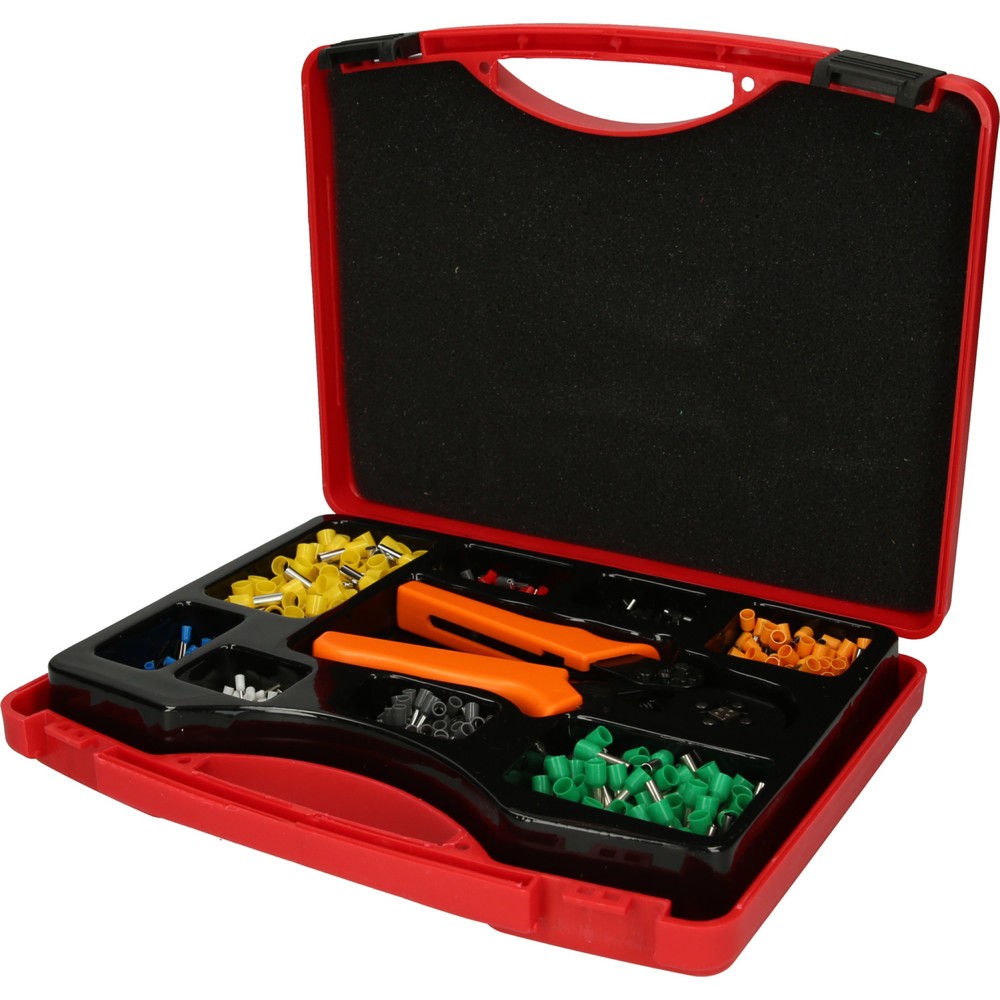 KS TOOLS Sortiment Drahtendhülse mit Crimpzange, 0,25 mm² - 6,0 mm², 1001-tlg Produktabbildung: KS TOOLS Sortiment Drahtendhülse mit Crimpzange, 0,25 mm² - 6,0 mm², 1001-tlg