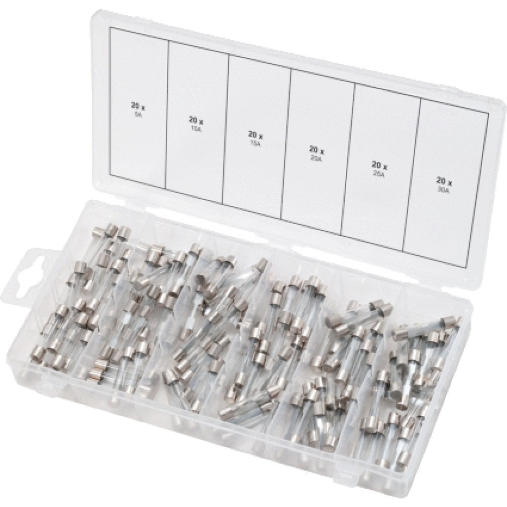 Produktabbildung Nr. 3: KS TOOLS Sortiment Glassicherungen, 5-30A, 120-tlg