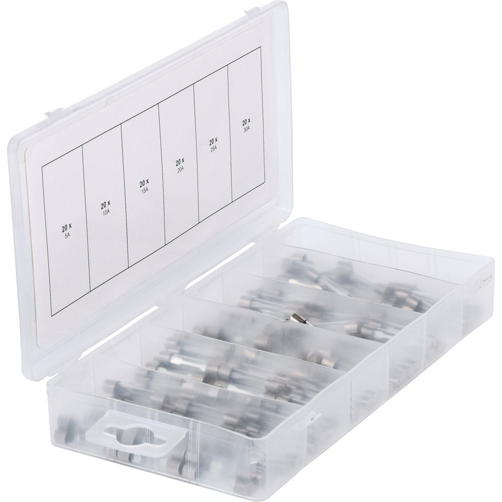 Produktabbildung Nr. 6: KS TOOLS Sortiment Glassicherungen, 5-30A, 120-tlg