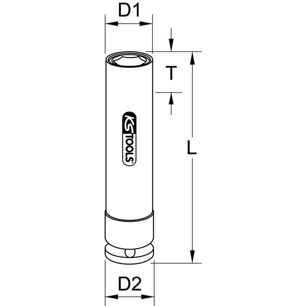 Produktabbildung: KS TOOLS 1/2" Spezial-Alu-Felgen Kraft-Stecknuss, XL, 17mm