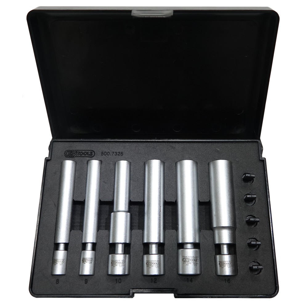 Produktabbildung Nr. 6: KS TOOLS 1/4" + 3/8" Spezial-Glüh- und Zündkerzen-Stecknuss-Satz mit Gelenk, 11-tlg