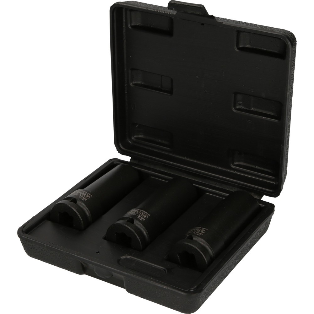 Produktabbildung Nr. 10: KS TOOLS 1/2" Spezial-Kraft-Stecknuss-Satz für geschraubte Spurplatten, 3-tlg
