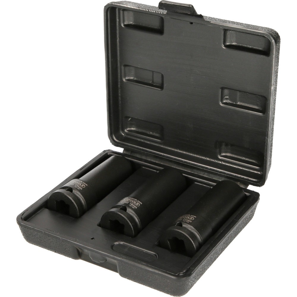 Produktabbildung: KS TOOLS 1/2" Spezial-Kraft-Stecknuss-Satz für geschraubte Spurplatten, 3-tlg