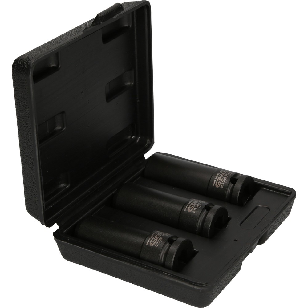 Produktabbildung Nr. 13: KS TOOLS 1/2" Spezial-Kraft-Stecknuss-Satz für geschraubte Spurplatten, 3-tlg