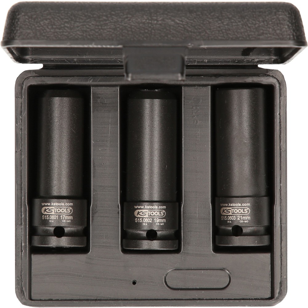 Produktabbildung Nr. 14: KS TOOLS 1/2" Spezial-Kraft-Stecknuss-Satz für geschraubte Spurplatten, 3-tlg