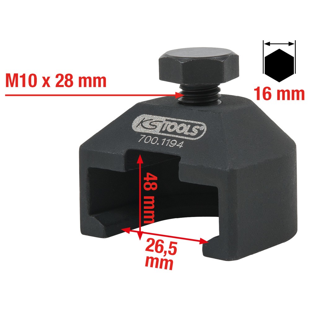 Produktabbildung Nr. 5: KS TOOLS Spezial Scheibenwischerarm-Abzieher mit Abziehgabel für Audi Q7, 26,5mm