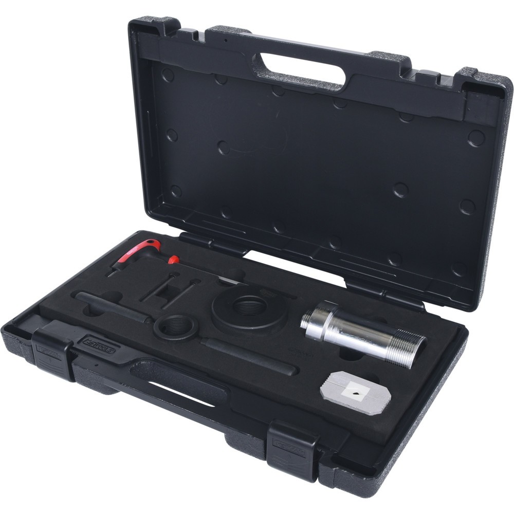 Produktabbildung Nr. 1: KS TOOLS Stoßdämpfer-Montagehilfe-Satz für Stoßdämpfer mit Zuganschlagfeder, 7-tlg
